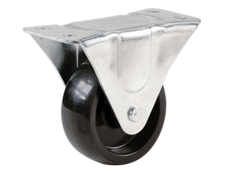 2-1/2-Inch Rigid Plate Polypropylene Caster, 175-lb Load Capacity