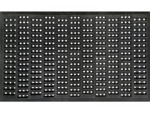 Indoor/Outdoor Recycled Rubber Floor Mat C 18 x 30-Inches, Black