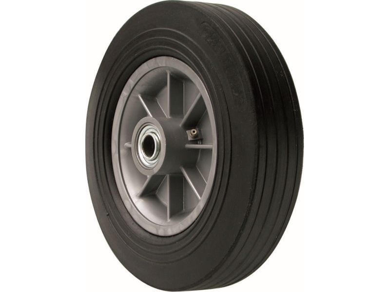 12-Inch Hand Truck Replacement Wheel, Solid Rubber, 2-5/8-Inch Ribbed Tread, 3/4-Inch Bore Centered Axle