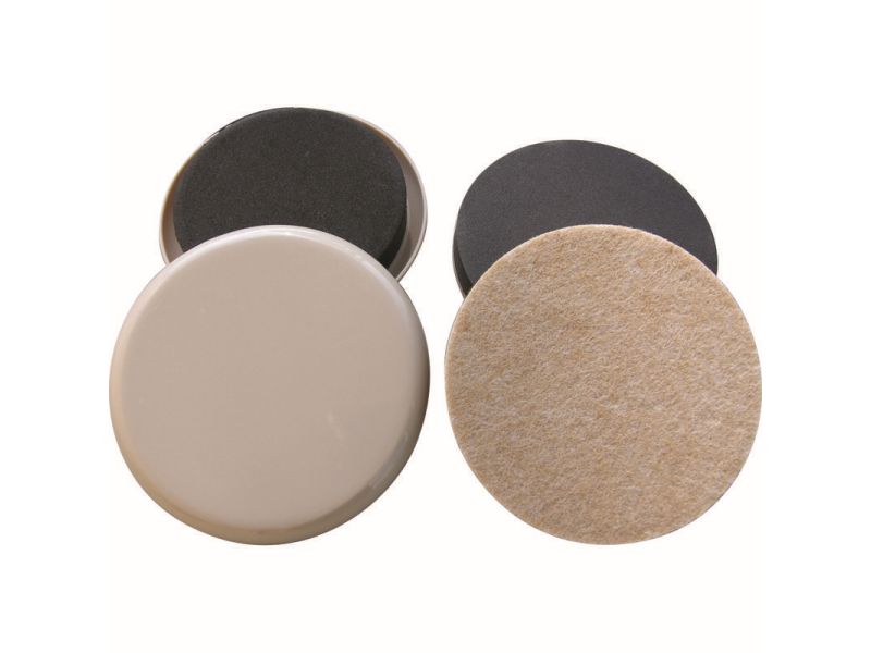 3-1/2-Inch Reusable, Round, Felt Gard/Slide Glide Furniture Slider Comb, Beige, 8-Pack