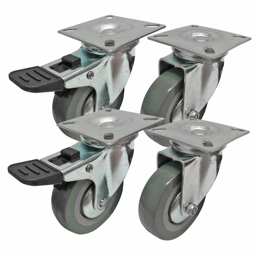 75mm PVC Furniture Castors 40kg 4PCS