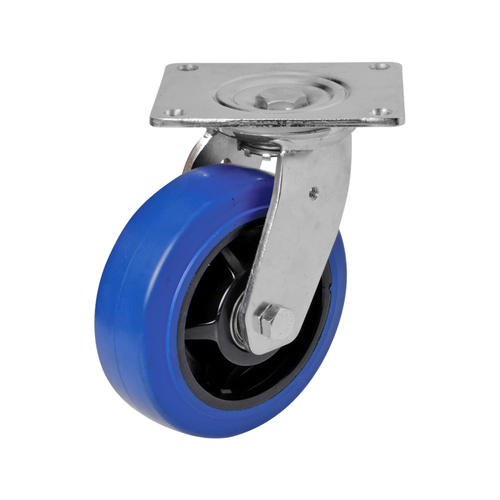 150mm Blue Elastic Rubber Castors 300kg 1