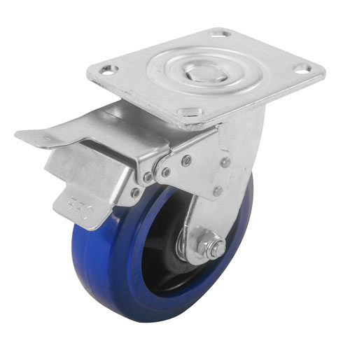 150mm Blue Elastic Rubber Castors 300kg 1