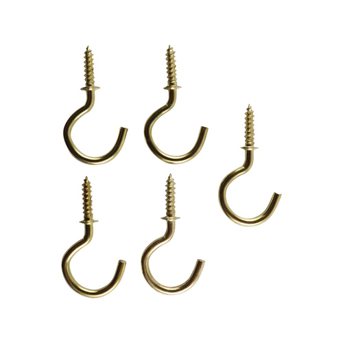 Cup Hooks - Brass 5PCS