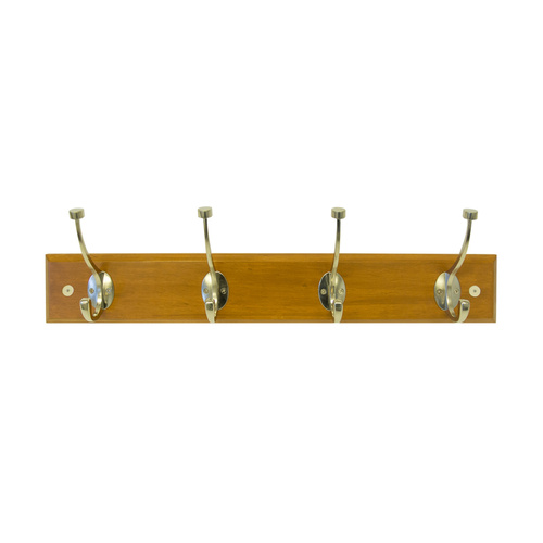 4 Hook Rails - Natural stain 1PC