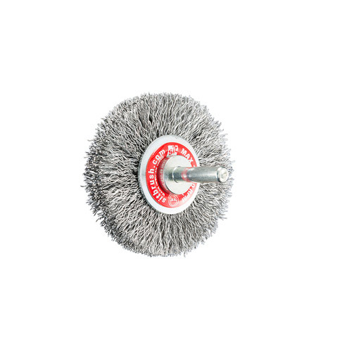 Steel Crimped Mounted Brush- 50mm x M6 1PC