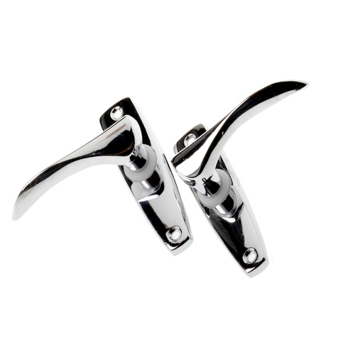 Lever Latch Set Polished Chrome