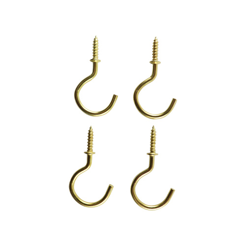 Cup Hooks - Brass 4PCS