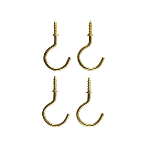 Cup Hooks - Brass 4PCS