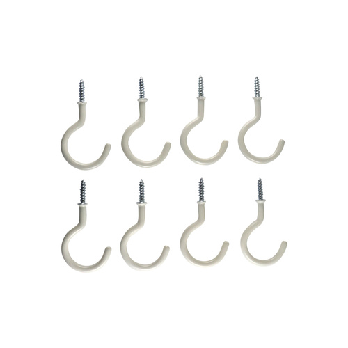 Cup Hooks - White 8PCS