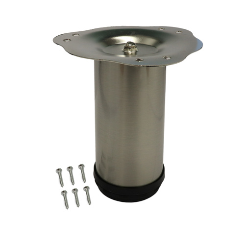 60x150mm Round Brushed Nickel Table Leg
