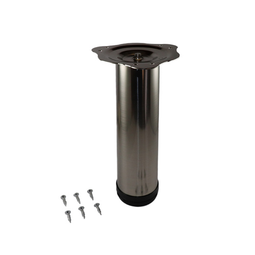 60x230mm Round Brushed Nickel Table Leg