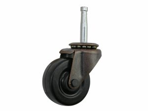 2-Inch Medium Duty Stem, Copper & Black Caster, 2-Pack