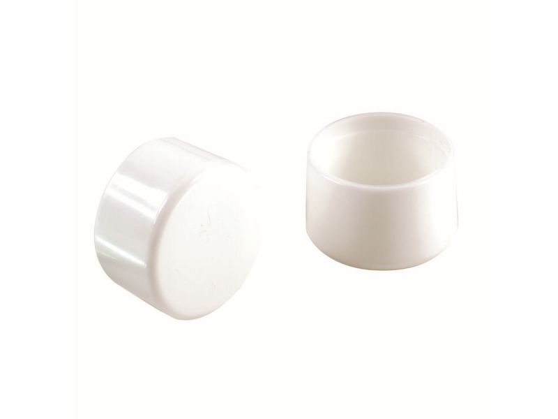 Leg Tips 5/8-Inch Plastic Leg Chair Caps, 4-Pack, White