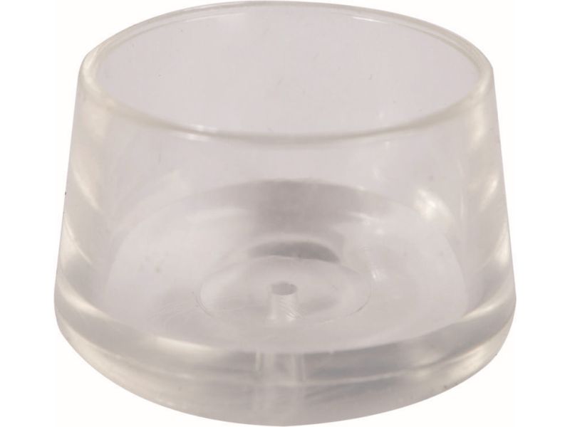 Leg Tips 7/8-Inch Inside Diameter Rubber Chair Leg Caps, 24 Pack, Clear