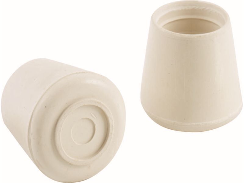 1-1/4-Inch Inside Diameter Rubber Leg Tips, 2-Pack, White