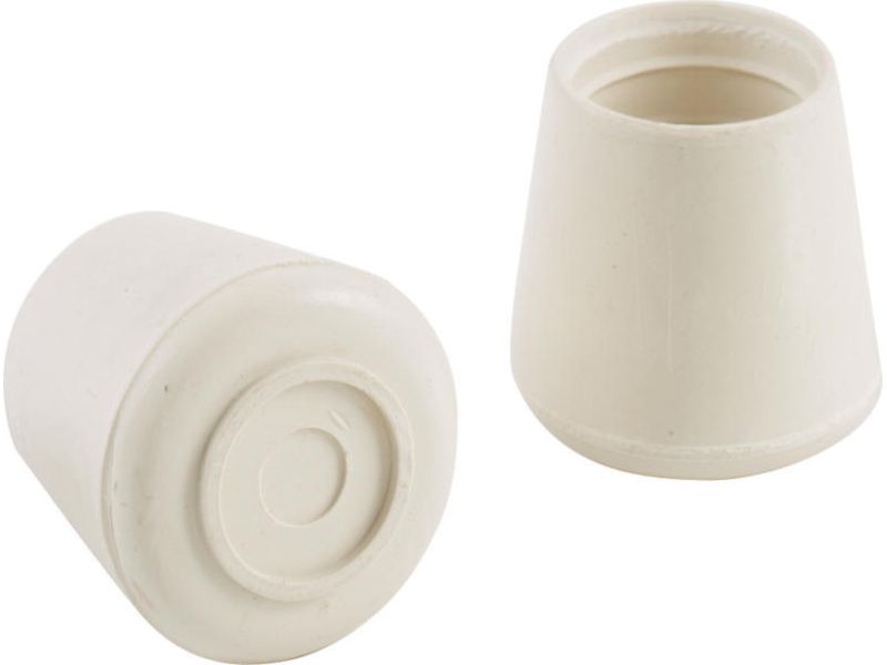 1-Inch Inside Diameter Rubber Leg Tips, 4-Pack, White