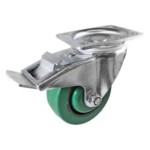 100mm Green Reflex Rubber I3 Series Casto